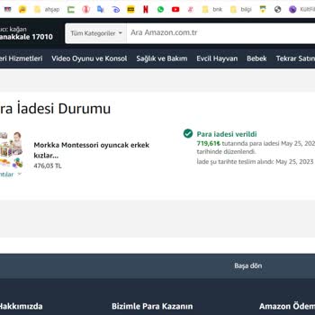 Amazon.com.tr 1 Aydır Para İadesi Yapmıyor