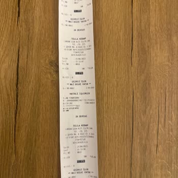 Tella Kebap Geç Gelen Sipariş