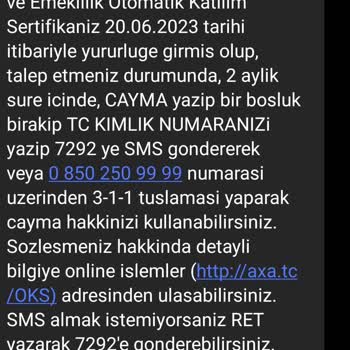 Axa Hayat Ve Emeklilik Otomatik Katilim Ve Sertifika Oluşturulması