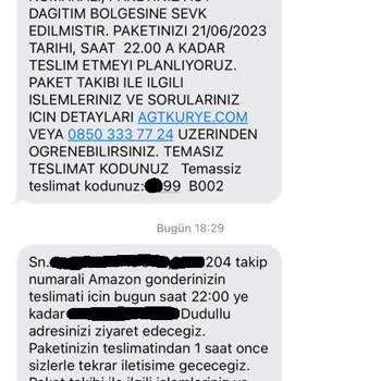 AGT Kurye Değil EGT Kurye (Ertesi Gün Teslimat)