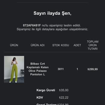 Oykuwear İadem Sonuçlanmadı