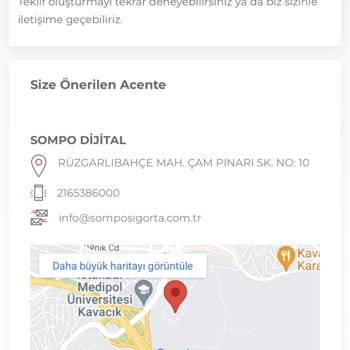 Sompo Sigorta Trafik Sigortası Teklif Veremediği İçin Beni Mağdur Etti