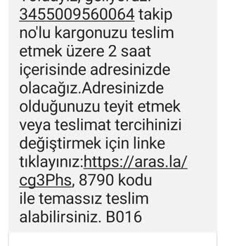 Aras Kargo Kargomu Evime Getirmiyor.