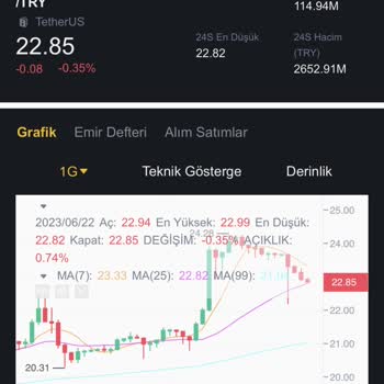 Binance TR USDT Dolar Kuru Farkı