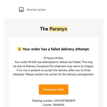 Paranyx Rahatlatıcı Pad Siparişim İptal Edildi Ve Param İade Edilmedi