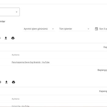 Youtube.com AdSense Hesabımdan Yatırılan Param Geri Çekildi
