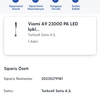 Turkcell Pasaj Viomi A9 Süpürge Acil