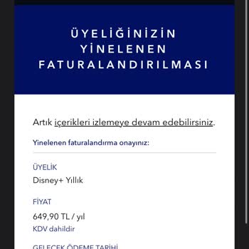 Disney+ Yıllık Üyelik İptali
