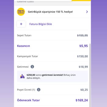 Getir Büyük Sahte Kampanya