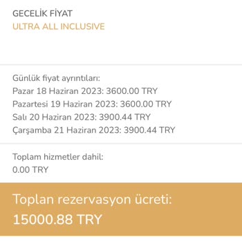 Selectum Colours Bodrum Rezervasyon Ücret İadesi