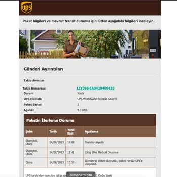 UPS Muğla Fethiye Kimse Yok Mu
