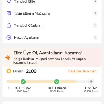 Trendyol Elite Üyelik Şartları Çok Ağır. Ve 100 TL Altı Kargo Ücretli