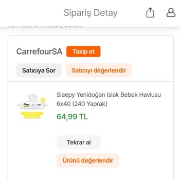 Carrefour SA Eksik Ürün Gönderildi