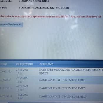 Kuryenet Kartım Elime Ulaşmadı