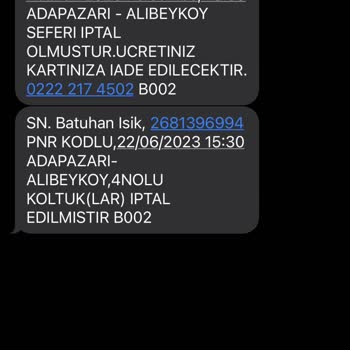 Buzlu Turizm Buzlu Truzim Sefer İptali