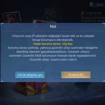 Mobile Legends Hesap Koruma Kaldırma
