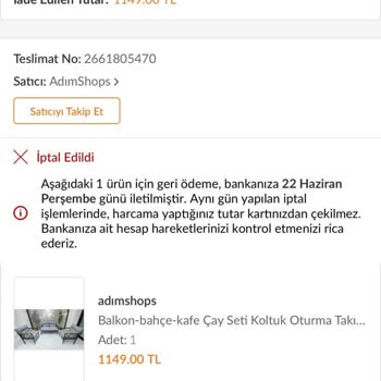 Trendyol Ürün İptal Etme Kafasına Göre