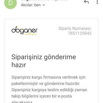 Doğaner Online Kargoya Verilmeyen Sipariş!