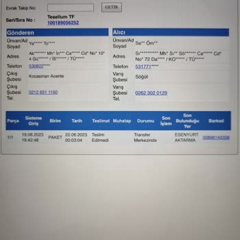 Sürat Kargo Sürat Esenyurt Aktarmaya Ulaşamıyorum, Kargom 3 Gündür Bekliyor