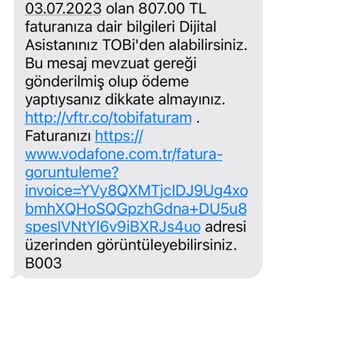 Vodafone Yurt Dışında Kullanmadığım Paketi Faturalandırdı