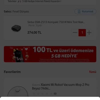 Vodafone Her Şey Yanımda Şanslı Ürün 1 Tl Sorunu