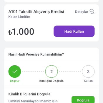 A101 Hadi Veresiye Ve Hadi Taksit H. K