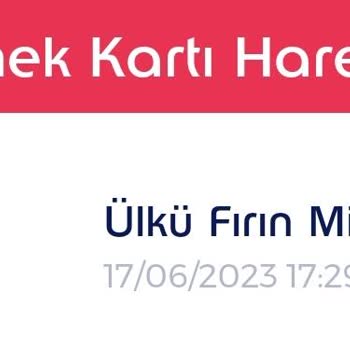 Ülkü Fırın Emanet Bıraktığım Kartımı Çöpe Atmışlar...
