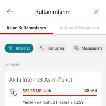Vodafone - Tarife Aşım Olayı