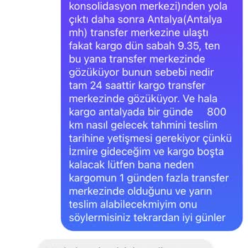 Trendyol Express Sonu Gelmeyen Transfer Merkezi Süreci