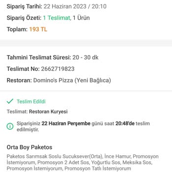 Domino's Şubesinin Yalan Söylemesi