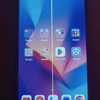 Xiaomi Ekranın Ortasındaki Beyaz Çizgi