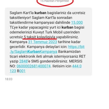 Kuveyt Türk Kampanyası Dahilinde Kurban Bağışımı Taksitlendiremiyorum