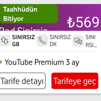 Vodafone Taahhüt Ettiği Limitsiz Red'li Mega Paketi 2. Dönem Kaldırmış