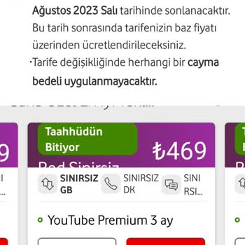 Vodafone Taahhüt Ettiği Limitsiz Red'li Mega Paketi 2. Dönem Kaldırmış