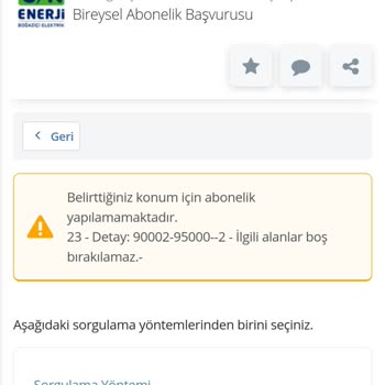 CK Boğaziçi Elektrik Elektrik Aboneliği Yapamıyorum