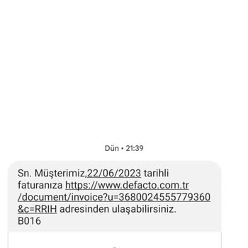 DeFacto Haberim Olmadan Adım Ve Numaramla Yapılan Alışveriş