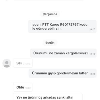 Gardrops İade Ürünümü Geri Göndermiyorlar