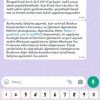 Yapı Kredi Bankası Nakit Avans Limiti