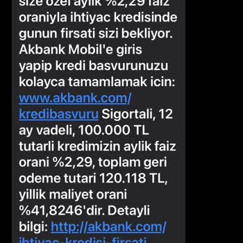 Akbank Yanıltıcı Kredi İşlemi Hesaba Paranın Geçmeme