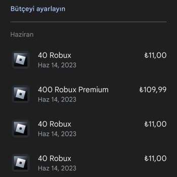 Roblox İznim Olmadan Alınan Ürünün Para İadesi