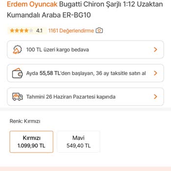 Hepsiburada Jetlegelsin Satıcısından Aldığım Kırmızı Araba, Kutudan Mavi Araba Çıktı Ve Satıcı İlgilenmiyor