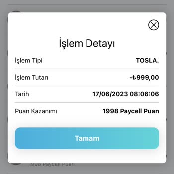 Tosla Para Transferi Hata