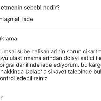 Dolap Uygulaması İade Sorunu