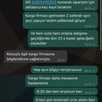 Hoopkapıda Zara - Teslim Edilmeyen Sipariş
