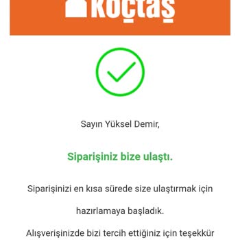 Koçtaş Siparişimi Kargolamıyor. Günlerce Bekletiyor