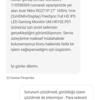 Hepsiburada/BOZDAN Teknoloji Ürün Değişimi Talebim Yerine Getirmiyor.