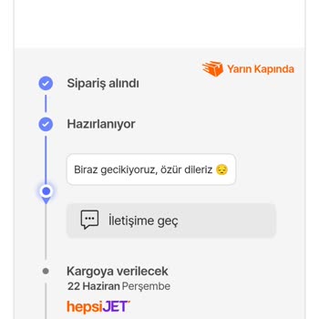 Hepsiburada'dan Almış Olduğum Ürün Gecikmesi