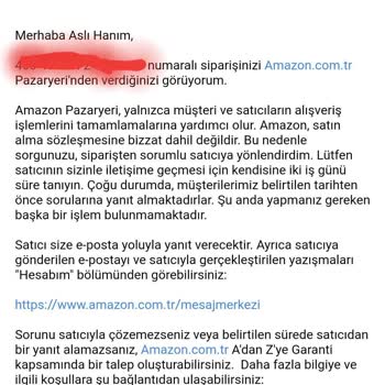 Amazon.com.tr Sattığı Malın Arkasında Durmuyor