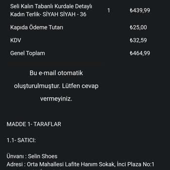 Selin Shoes Değişim İçin Telefonlara Cevap Verilmiyor