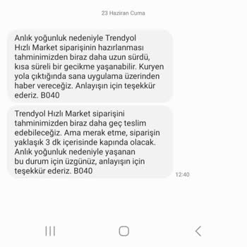 Trendyol Hızlı Market Kuryesi Siparişi Çaldırmış